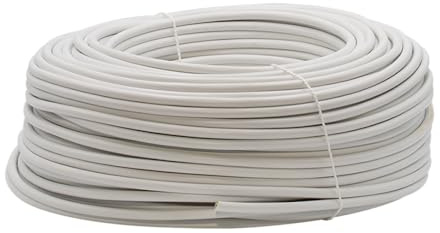 Kabel H05VV-F H05VVF 4x1 mm2 25m weiß Elektroanlage 380V 400V 4 Leiter Feuchtraum geeignet dreiphasig 4G1 Stromverlängerung Steckdose