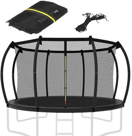 Rampolin Sicherheitsnetz Ø 305cm – UV-beständiges Ersatznetz Innenliegend Mit Reißverschluss & Schnallen. Für 6/8 Stangen, Netzhöhe 180 cm. Ideal Für Gartentrampolin, Langlebig, Wetterfest, Einfach