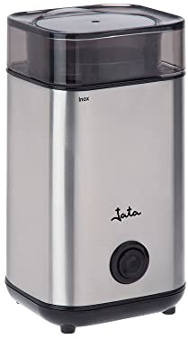Jata ML133 Molinillo de Café Eléctrico, 160 W, Tapa con sistema de cierre de seguridad, Cuchilla en Acero Inoxidable, Cuerpo Acero Inoxidable, Capacidad 55 g, Visor Molienda