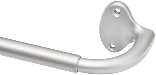 Amazon Basics Bastone per tenda estensibile per interni, con asta curva, da 122 a 224 cm, nichel