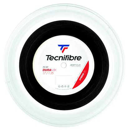 Tecnifibre Duramix Hd 200M Schwarz Tennis Saitenrolle Hybrid Schwarz 1,25