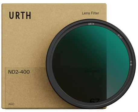 Urth Filtre ND Variable ND2-400 46 mm | Verre optique HD, filtre à densité neutre nano-revêtement 20 couches, plage de 1 à 8,6 stops