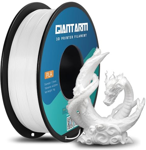 GIANTARM PLA Filament 1.75mm,3D Drucker Filament PLA 1kg,MaBgenauigkeit +/- 0,02mm,3D-Druckmaterialien,PLA Weiß
