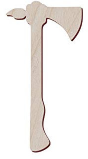 Lot de 10 hache Tomahawk en bois pour travaux manuels et décorations - Boucles d'oreilles en forme de hache - Tomahawk en acier froid - Petit Tomahawk, 6.4x12.7 cm