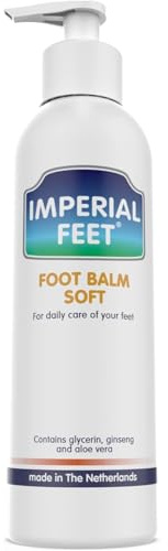 Imperial Feet Baume Pour des Pieds Doux - Crème Pieds au Miel & Aloe Vera - Hydratant Sans Parfum, Pieds Secs & Talons Fendillés - Glycérine, Ginseng, Yaourt - Soins des Pieds Peau Lisse, 150mL