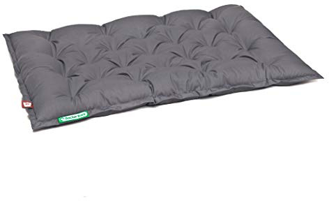 Doctor Bark Hundkudde Urban – ortopedisk hundbädd för stora hundar – tvättbar upp till 95 °C – robust inomhus/utomhus hundmadrass – tillverkad i Tyskland (XL – 90 x 70 cm, grå)