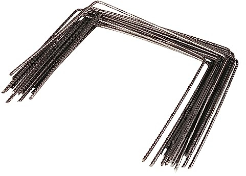 Windhager 07092 Lot de 100 piquets d'ancrage au sol, ancrages de fixation, piquets de fixation, Métal, Acier, Argenté, 20 x 25 cm, Ø 4 mm
