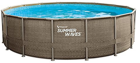 Summer Waves Frame Elite Pool Dark Triple Bweave 488 x 122 cm mit Sandfilter
