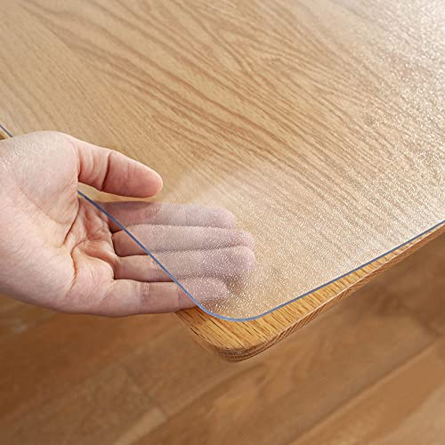 Tappetini per Sedie da Ufficio Tappetino protettivo traslucido - PVC Tappetino in plastica antigraffio e resistente all'usura Protezione Parquet e Pavimenti Duri (1.5mm,80x130cm/31.5x51.19in)