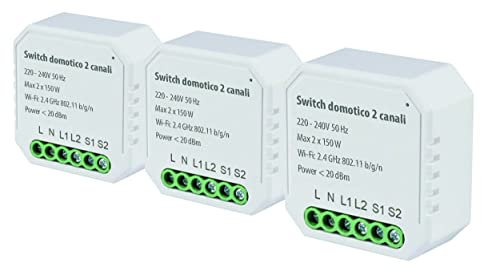 Proxe Kit di 3 Relè dimmer a controllo remoto a 2 carichi