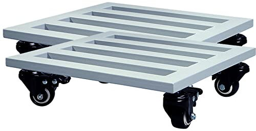 QIAOH Pflanzenroller Pflanzenwagen 30x30cm, Rund Blumentopfhalter, Pflanzenpalette Mit Rad, Runder Blumentopfhalter FüR Pflanzen, Runde Halterungen FüR BlumentöPfe