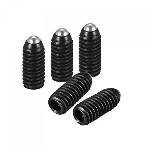 sourcing map 10Stk. Madenschraube mit Kugelkopf M4x10mm metrischer Federstahl Innensechskant