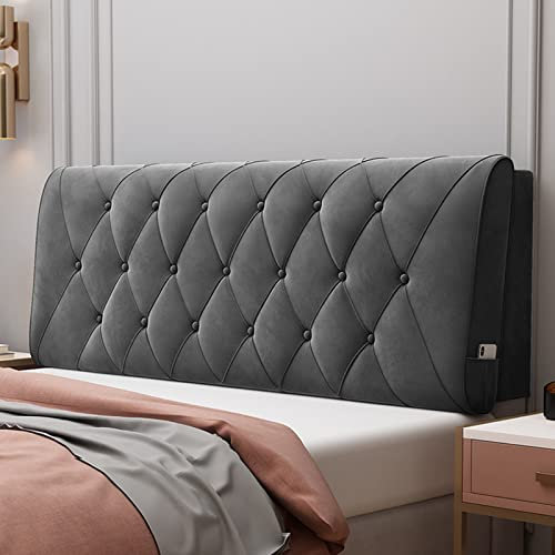 Kopfteilkissen Aus Niederländischem Vlies,Wandkissen Keilkissen Bettstütze Lendenpolster Rückenlehne Mit Abnehmbarem Kopfteilbezug,B,No headboard 35.4/90cm