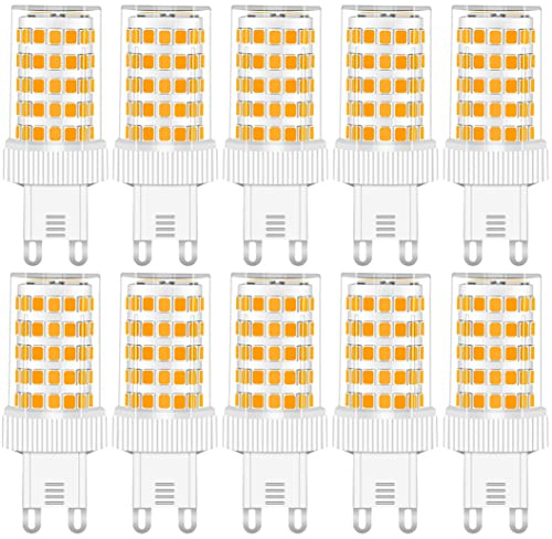 RANBOO G9 LED Lampe 10w Ersatz 80W Halogenlampen, 800LM, Warmweiß 3000K, AC 220-240V, LED Birnen für Kronleuchter, Wandlampe, Kühlschrank und Dunstabzugshaube, Nicht Dimmbar, 10er Pack