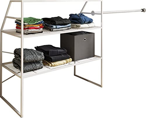 VCM Metall Kleiderschrank |offener Schrank | begehbarer |Dachschrägen Regal | Maße ca. B. 100 x H. 100 x T. 50 cm - Disal