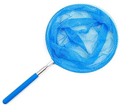 Zerodis Pool Skimmer Net, Hand Leaf Skimmer Net with Telescopic Pole Swimming Pool Fine Mesh Leaf Skimmers Rake Net (Circular)