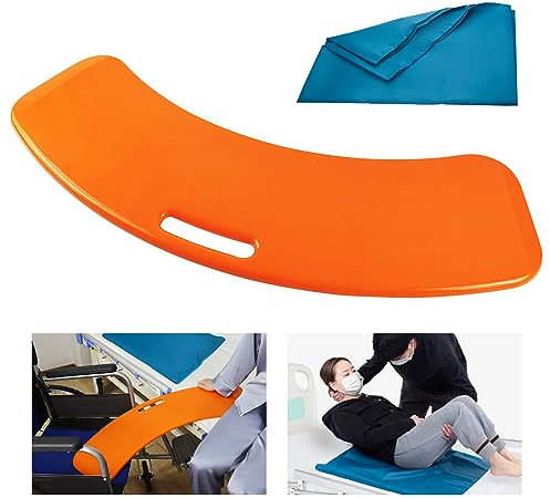 LOSCHEN Transfer Board,Patient Slide Assist Device for Transferring Patient from Wheelchair to Bed,Toilet,Tub,Car - Slide Board with Tubular Slide Sheet