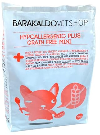 BVS Vet Shop | Diet Mini Razas Pequeñas Hypoallergenic Plus Grain Free para Perros | para síntomas de intolerancias y alergias asociadas a Alimentos | Razas Pequeñas | 3 kg