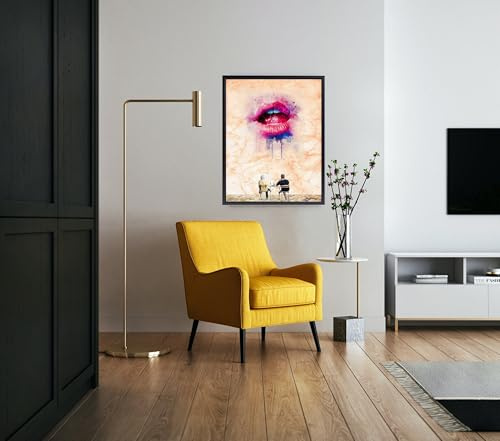 Stallmann Design Cadre à joints d'ombrage pour châssis - 90 x 130 cm - Noir - Cadre en MDF pour toiles avec effet de profondeur exceptionnel (40 mm) - Avec accessoires de montage - Sans verre et paroi
