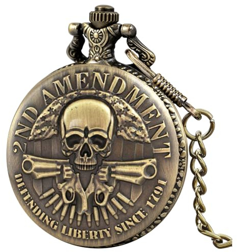 Vintage Pocket Watches Skull Pocket Watch with Chain Gifts for Father's Day