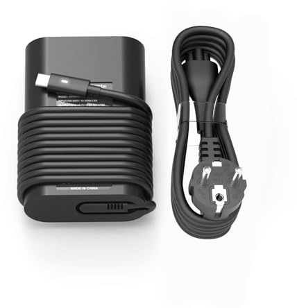 65W Cargador Portatil Tipo C Adaptador para DELL Pro 16 13 14 Plus DELL Latitude 5440 5540 5420 5520 5490 7420 5450 5430 7430 7330 7275 7450 7370 5550 Inspiron 14 16 7620 2in1 XPS 13 Carga rápida