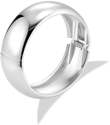 Gold/Silber 925 Armbänder Armreif Damen Chunky Kubanisches Armband | ALEXCRAFT Gold/Silber 925 Armband Damen Chunky Armreif Offenes Klobiges Breiten Armbänder Kubanisches Minimalistisches