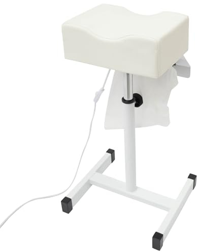 Chynalys Mobile Fußpflegestuhl Fußpflegegeräte mit Absaugung Einstellbar Fußpflege Stuhl Fußpflegestuhl Elektrisch Einstellbare Höhe 48-68cm Pediküre Stuhl für Nagelpflege in Salons, Spa (Weiß)