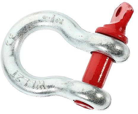 Hemobllo Manille D’ancrage Galvanisée 1/2 Robuste 2 Tonnes, Manille à Vis En Acier Haute Résistance Anti-rouille, Outil De Levage Sécurité Pour Usage Industriel Et Levage Polyvalent