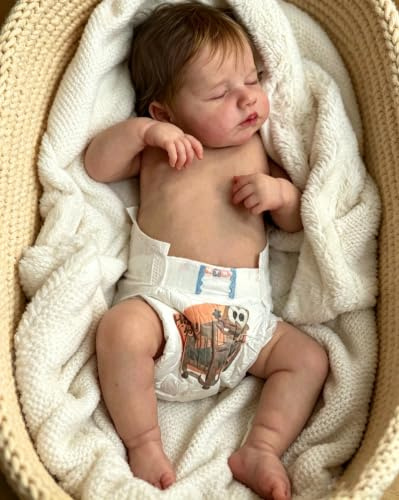 Zero pam Reborn Baby Lebensecht-50CM Reborns Baby Mädchen Mit VollVinyl Körper, Babypuppen Wie Echt, Echte Babypuppe, Reborn Puppen Lebensecht Mit Haaren