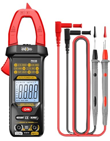 Liakyunf Pince Ampèremétrique | Testeur d'Intensité 4000 Points Automatique | Multimètre Digital Intelligent pour Électriciens Tension DC AC | Usage Électrique Automobile Domestique Industriel Garage