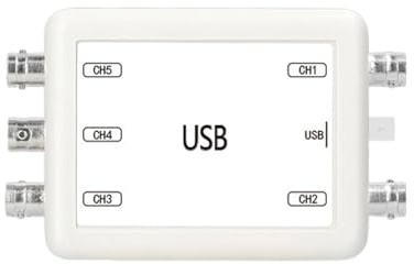 jebyltd Osciloscopio Virtual USB WiFi Pantalla De Resolución 5 Canales Entrada para Monitoreo Remoto Y Grabación Datos Osciloscopio USB con WiFi