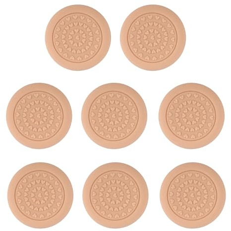 8pcs Anti Slip Cutting Board Stabilizer Pads, Self-Adhesive Rubber Feet Waterproof Noise Reducing Non-Marking Grips Legs Mat for Chopping Blocks & Countertop Protection(Light Brown)