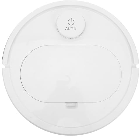 FOMIYES Aspirateur Robot Automatique USB Blanc, Balayeur et Nettoyeur de Tapis, Moteur Puissant D'aspiration, Nettoyage Intelligent pour Sols Durs, Marbre, Carrelage et Parquet, Maison