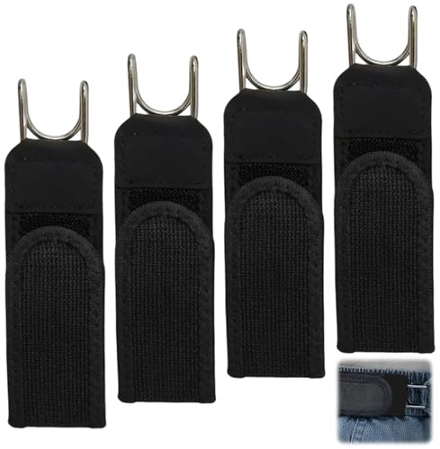 KbouZgxa 4 Pack Schnallenloser Gürtel Herren, Gürtel Ohne Schnalle Herren, Gürtel Ohne Schnalle Damen,Unsichtbarer Elastischer Gürtel Metallhaken Für Büro Outdoor Alltag