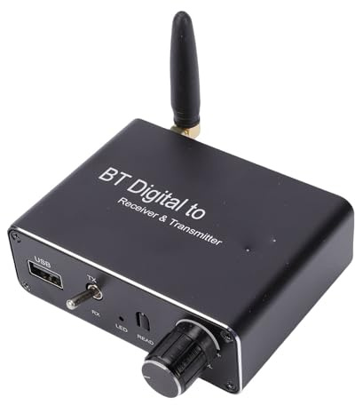 Cuifati Ricevitore Trasmettitore Adattatore Bluetooth 5.3 con USB Ottico Coassiale AUX per Cuffie Altoparlanti TV Computer Home Theater