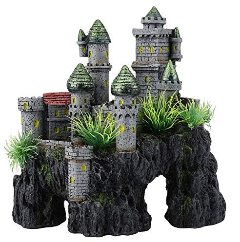 Aquarium Dekorationen K¨¹nstliche Simulation Dauerhafte Harzhaut Schloss Aquarium Aquarium Ornamente Landschaftsdekoration