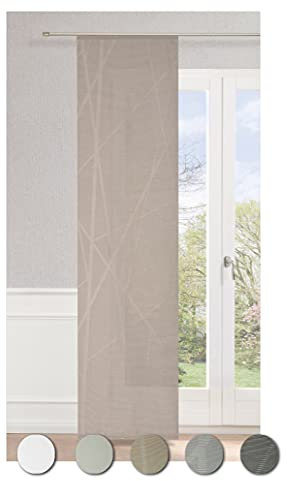 Neutex for you! Beam Schiebevorhang, Gardine, Vorhang, Halbtransparent, 245 x 60 cm (H/B), 474293, Made in Europe, Oeko-Tex Standard 100, Taupe