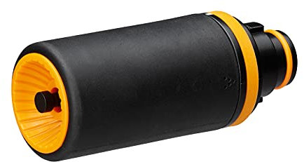 Fiskars Sprühpistolenkopf für Multibrausen, 2 Funktionen, Mit Strahl- und Spül-Sprühbild, Stufenlos regelbarer Durchfluss, Universalgröße, Schwarz/Orange, 1059236
