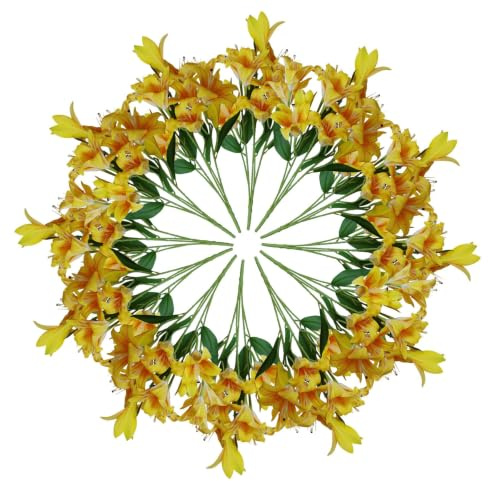 Leaf Large Artificial Stargazer Style Lily Plant