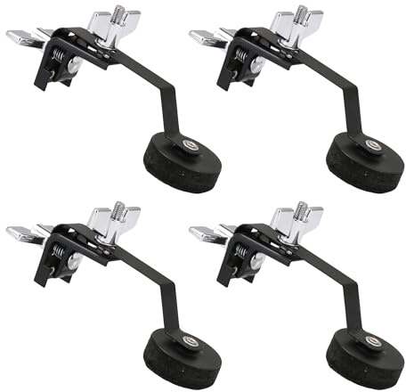 Bstinay 4PCS Metall Trommel Dämpfer Mute Schalldämpfer Trommel Dämpfer Dämpfer Dämpfer Für Snare Drum 12 Zoll & 14 Zoll & 16 Zoll Schwarz
