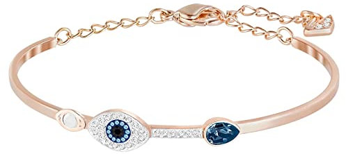 DEEBOW Rose Gold Blue Crystal Turkish Evil Eye Bracelets For Women Men Kids Handmade Anklet Bracelets Beads String Ankle Beach Chain Charm