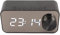 Radio-réveil avec Haut-Parleur Bluetooth, Double Alarme Numérique de Chevet avec Radio FM, Haut-Parleur intégré, Affichage de la Température, Diffusion Vocale, Prise en de