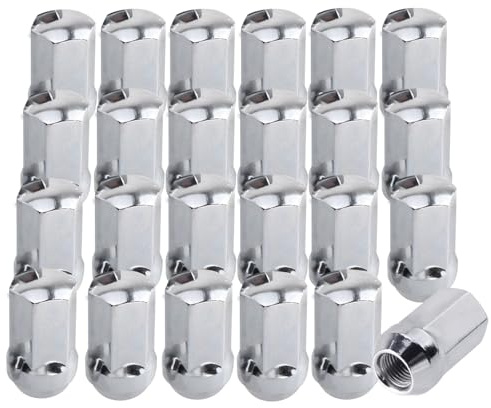 Set of 24 M14x1.5 Lug Nuts Comptible with Replacing Silverado Tahoe Suburban Tahoe Sururban Escalade Xt6 Xt5,7/8 Hex 1.77-Inch OEM Factory Style Large Acorn Socket Lug Nuts