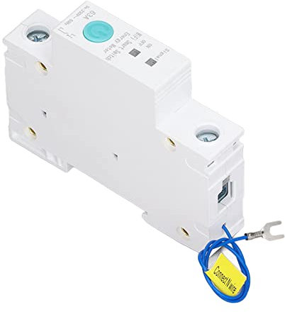 Smart Circuit Breaker Power Meter, Energy DIN Rail for Ewelink APP Wireless Control AC230V 1P 63A with Visualization Window, Remote Control Voltage, Current