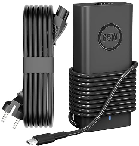 Sustitución DELL 65W USB-C Cargador Computadora portátil, Aplicable a DELL Latitude 5540 5420 7400 5440 7440 3540 5520 7420 5430 7390 7320 5530 7430 3440 7340 5320 7410 7330 7530 XPS 13