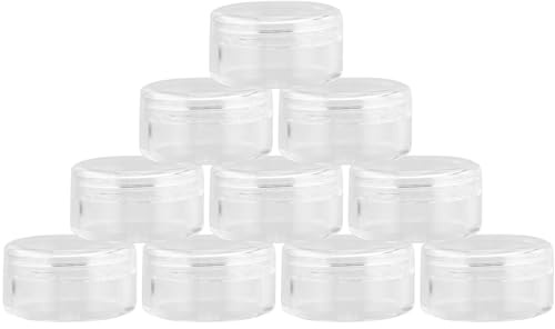 25pcs 3g Contenants Cosmétiques Transparentavec Spatule, Petite Pots Ronds Clairs Vides Pots D'échantillons pour Lotion,Baume à Lèvres,Crème,Accessoires pour Ongles