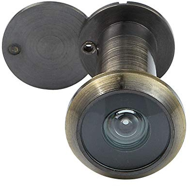 Forliggio Peephole Front Door Viewer with Privacy Cover, One-Way 220 Degrees in Antique Bronze