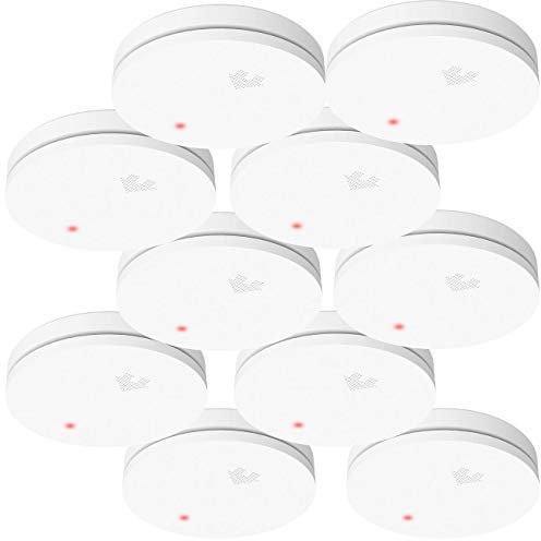 VisorTech Rauch-Warnalarm: Fotoelektrischer Rauchwarnmelder, 10-J.-Batterie, 10er-Set (Rauchmelder VDs Jahre Batterien, Rauchwarnmelder Jahres Batterie)