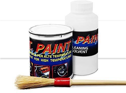 4R Quattroerre.it 16074 - Pintura para pinzas de freno, silenciadores, cabezales y monobloques, resistente a altas temperaturas, color blanco, 100 ml