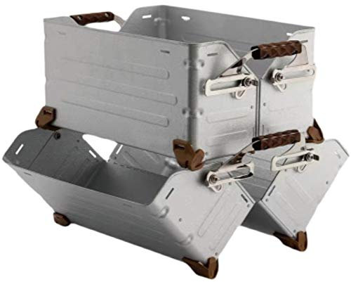 MNSSRN Outdoor Camping Faltkasten Aufbewahrungsbox, 25l Bequemer multifunktionaler Aufbewahrungsbox, Trunk Aufbewahrungsbox, Legierung Massivholzgriff Offener Rahmen,A